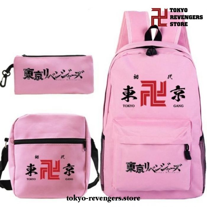 3Pcs/set Tokyo Revengers Logo Backpack Blue