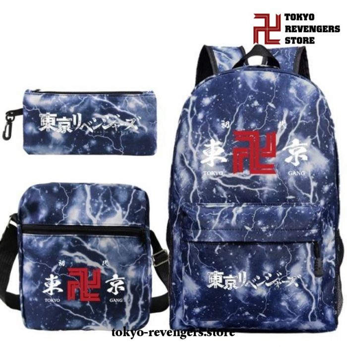 3Pcs/set Tokyo Revengers Logo Backpack Ivory