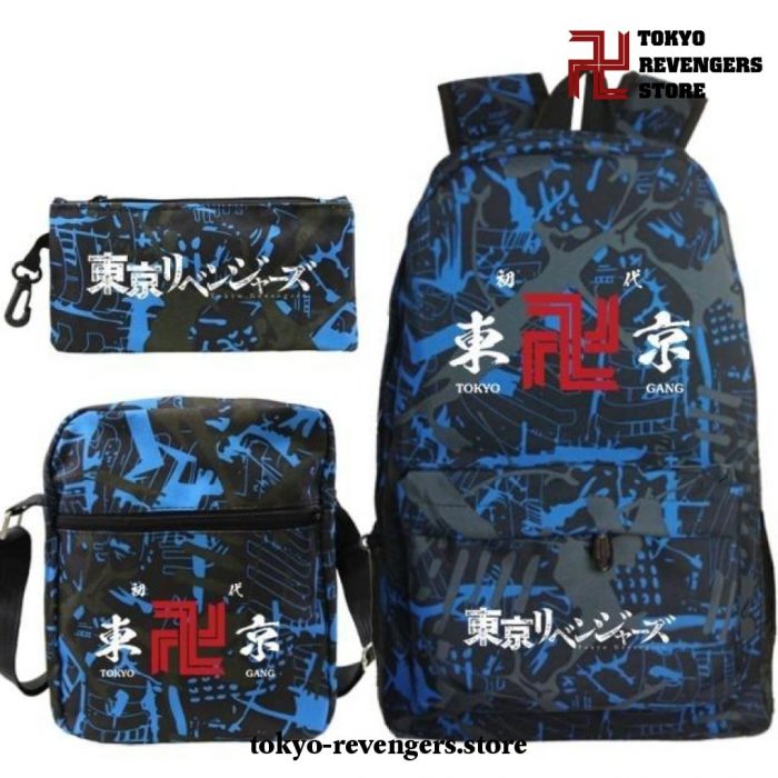 3Pcs/set Tokyo Revengers Logo Backpack Orange