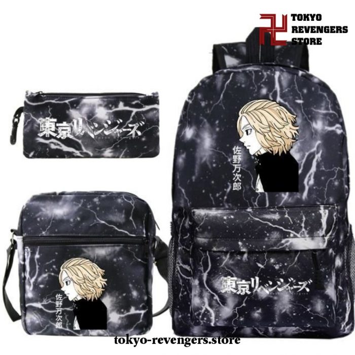 3Pcs/set Tokyo Revengers Manjiro Sano Backpack Army Green