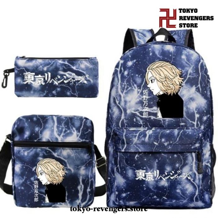 3Pcs/set Tokyo Revengers Manjiro Sano Backpack Ivory