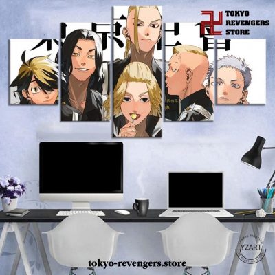 5 Pieces Tokyo Revengers Team Canvas Wall Art