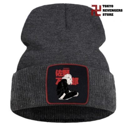 Cool Manjiro Sano Tokyo Revengers Beanie Hat Dark Gray