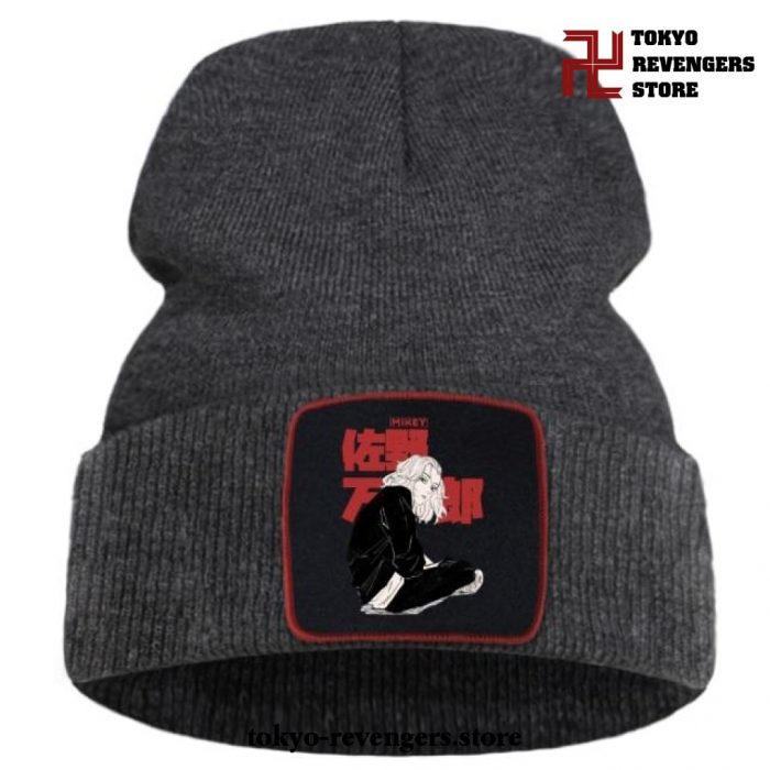 Cool Manjiro Sano Tokyo Revengers Beanie Hat Dark Gray