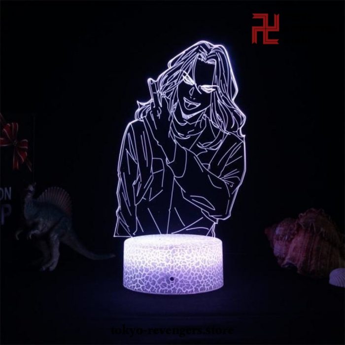 Cool Tokyo Revengers Keisuke Baji 3D Led Lamp Crack Base / 7 Colors No Remote