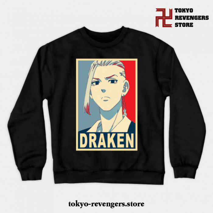 Draken Poster Crewneck Sweatshirt Black / S