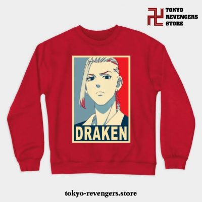 Draken Poster Crewneck Sweatshirt Red / S