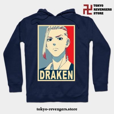 Draken Poster Hoodie Navy Blue / S