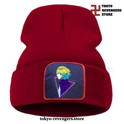 Handsome Manjiro Sano Tokyo Revengers Beanie Hat Wine Red