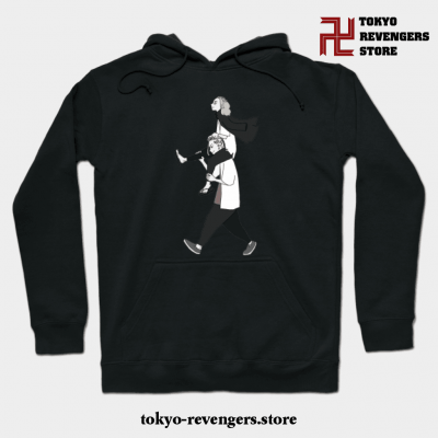 Mikey And Draken Hoodie Black / S