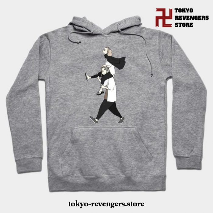 Mikey And Draken Hoodie Gray / S