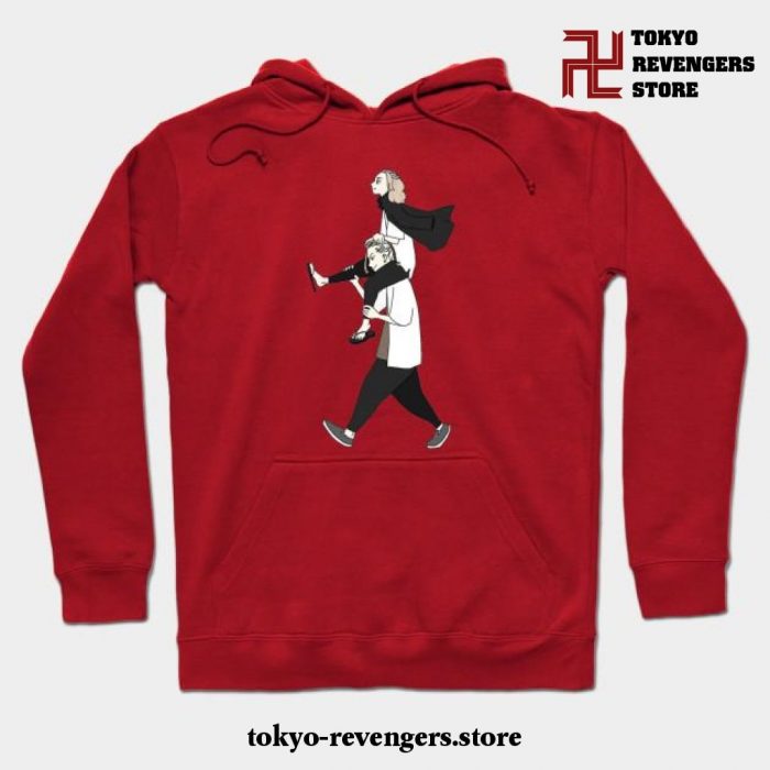 Mikey And Draken Hoodie Red / S