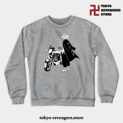 Mikey And Motorbike Crewneck Sweatshirt Gray / S