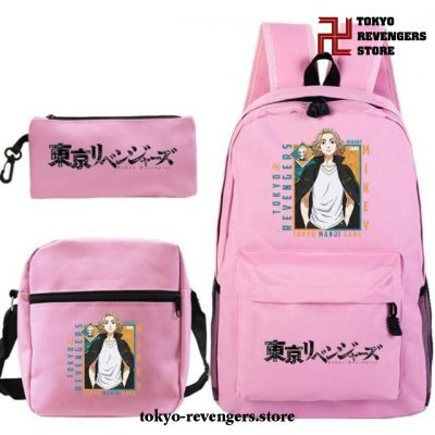 New 3Pcs/set Manjiro Sano Tokyo Revengers Backpack Blue