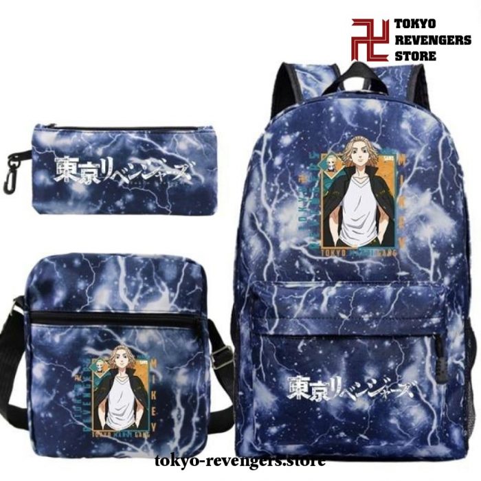 New 3Pcs/set Manjiro Sano Tokyo Revengers Backpack Ivory