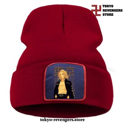 New Manjiro Sano Tokyo Revengers Beanie Hat Wine Red