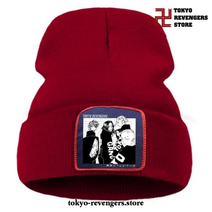 New Style Tokyo Revengers Beanie Hat Wine Red