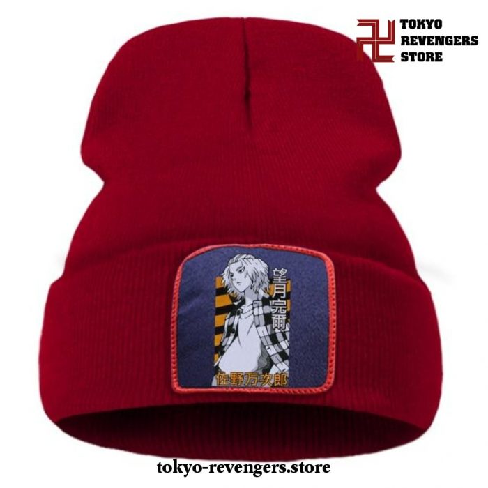 Streetwear Manjiro Sano Tokyo Revengers Beanie Hat Wine Red