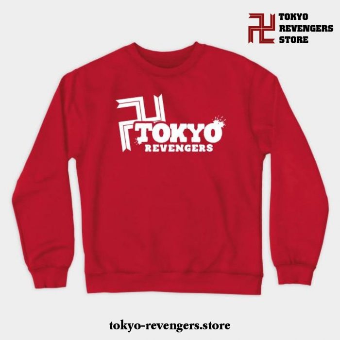 Tokyo Gang Revengers Toman Manji Crewneck Sweatshirt Red / S