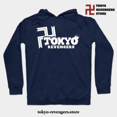 Tokyo Gang Revengers Toman Manji Hoodie Navy Blue / S