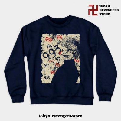 Tokyo Ghoul Kaneki Fashion Crewneck Sweatshirt Navy Blue / S