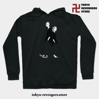 Tokyo Revenger Mikey And Draken Hoodie Black / S