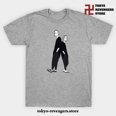 Tokyo Revenger Mikey And Draken T-Shirt Gray / S
