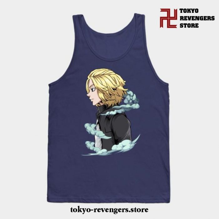 Tokyo Revengers Clouds - Sano Manjiro Tank Top Navy Blue / S