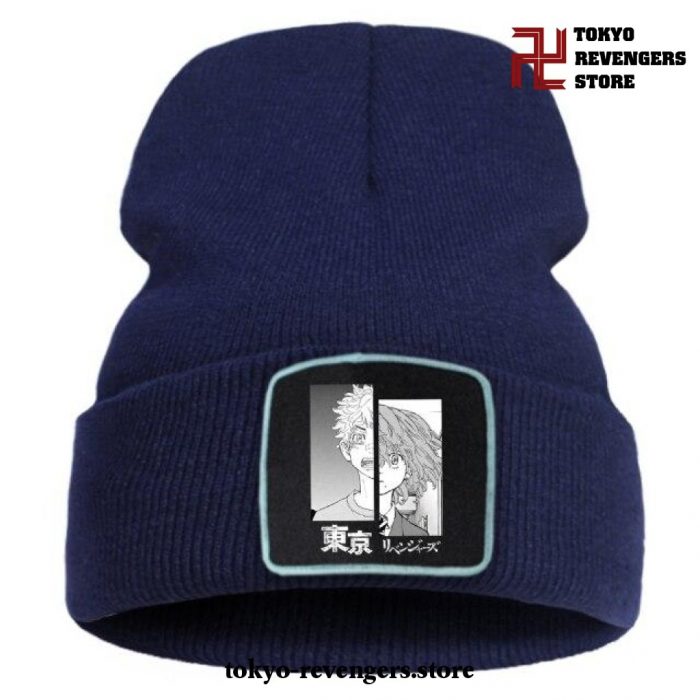 Tokyo Revengers Hinata Tachibana Beanie Hat Dark Blue