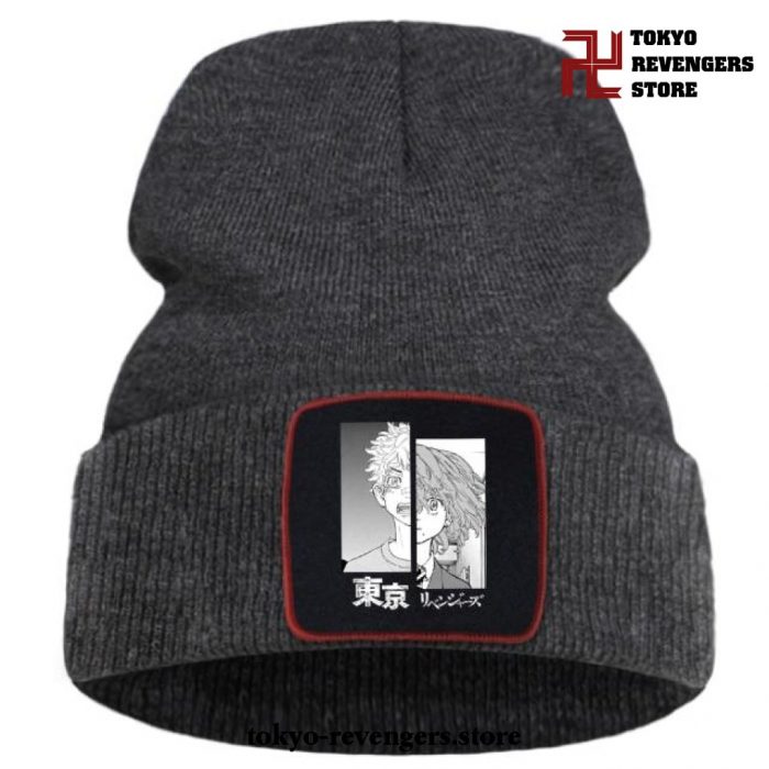 Tokyo Revengers Hinata Tachibana Beanie Hat Dark Gray