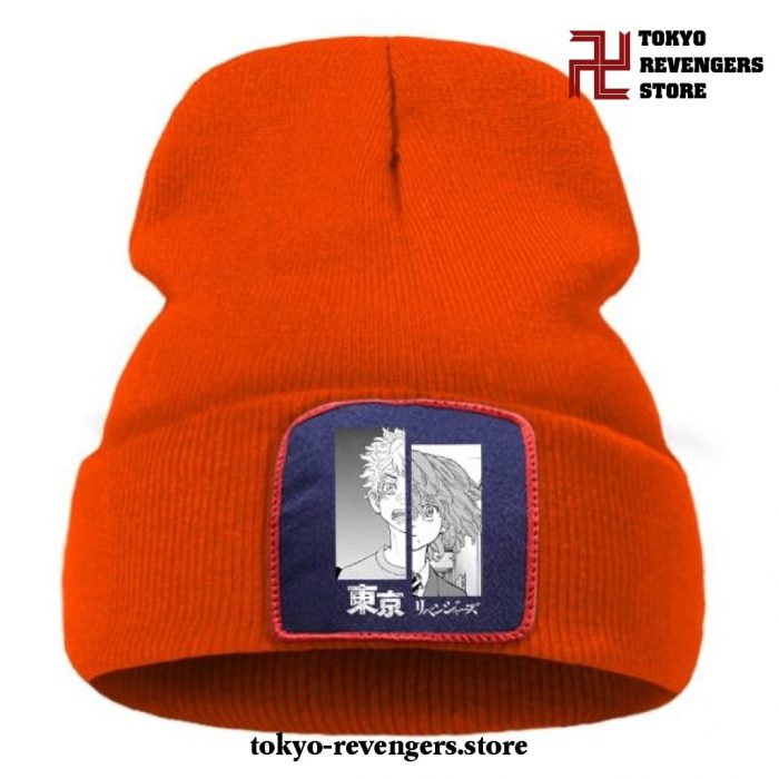 Tokyo Revengers Hinata Tachibana Beanie Hat Orange