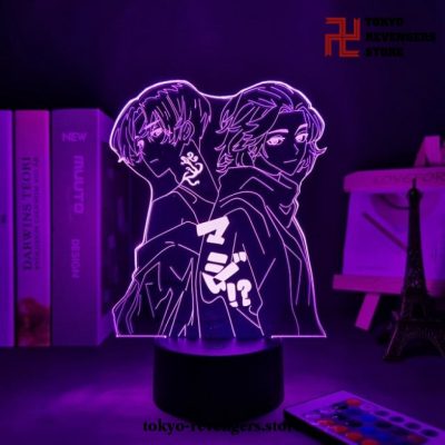 Tokyo Revengers Izana Kurokawa & Manjiro Sano 3D Lamp Black Base / 16Colors With Remote