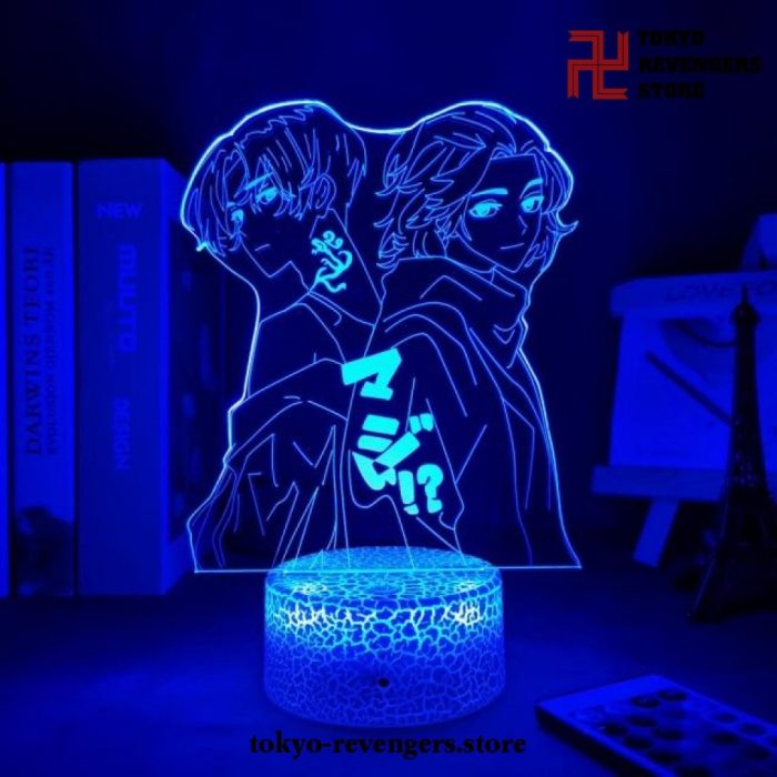 Tokyo Revengers Izana Kurokawa & Manjiro Sano 3D Lamp Crack Base / 16Colors With Remote