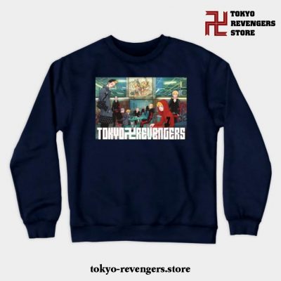 Tokyo Revengers Retro Crewneck Sweatshirt Navy Blue / S