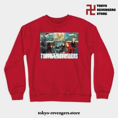 Tokyo Revengers Retro Crewneck Sweatshirt Red / S