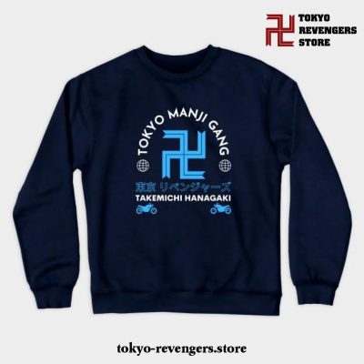 Tokyo Revengers Takemichi Crewneck Sweatshirt Navy Blue / S