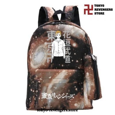 Tokyo Revengers Takemichi Hanagaki Teenager School Backpack Gray
